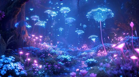 night scene of a fantastical glowing garden #midjourneyV6 #aiartgeneratedart #generativeart #generativeartwork #artificialintelligenceai #aiartgenerator #aiartwork #aiartworks #artificialintelligence #midjourney #midjourneyart #midjourneycommunity Pc Wallpaper Full Hd, Magical Forest Art, Tatuaje Studio Ghibli, Glowing Garden, Thanksgiving Hairstyles, Fantasy Background, Desktop Wallpaper Art, Wallpaper Collage, Night Forest