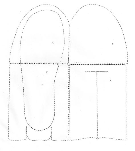 1c. TUTORIAL: How to Make the Side-Seam Moccasin-Boot | Simple Shoemaking Shop How To Make Moccasins Pattern, Leather Moccasins Diy Patterns, Mocassin Pattern, Leather Moccasins Pattern, Leather Moccasins Diy, How To Make Moccasins, Moccasin Patterns, Felt Stitching, Baby Moccasin Pattern