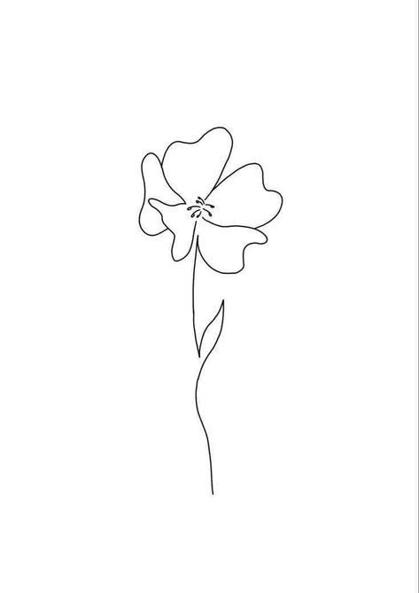 One Line Sweet Pea Tattoo, One Line Flower Tattoo Simple, Athestic Tattoos, Violet Flower Tattoo Line Art, Petunia Flower Tattoo Simple, One Line Minimalist Drawing, Petunia Line Drawing, One Line Cosmos Flower, Line Art Violet Flower