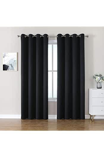 Diy Home Makeover, Black Out Curtains, Black Blackout Curtains, Materials And Structures, Dark Curtains, Book Vibes, Curtains For Bedroom, Darkening Curtains, Black Curtains