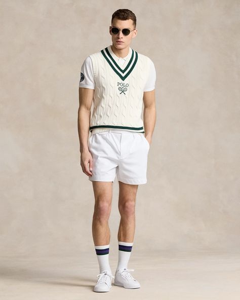 Wimbledon Cricket Sweater Vest Tennis Outfit Ideas, Sweater Vest Outfits, Cricket Sweater, Vest Outfits Men, Outfit Ideas Men, Tennis Aesthetic, Wimbledon Tennis, Tennis Outfit, Cool Outfits For Men