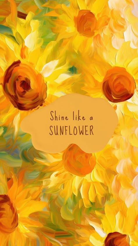 Shine like a sunflower mobile wallpaper template, editable design | premium image by rawpixel.com / Minty Bright Wallpaper Iphone, Yellow Background Painting, Sunflower Wallpaper Aesthetic, Sunflower Wallpaper Iphone, Sunflower Mobile, Happiness Images, Iphone Home Screen Wallpaper, Painting Sunlight, Happy Wallpapers