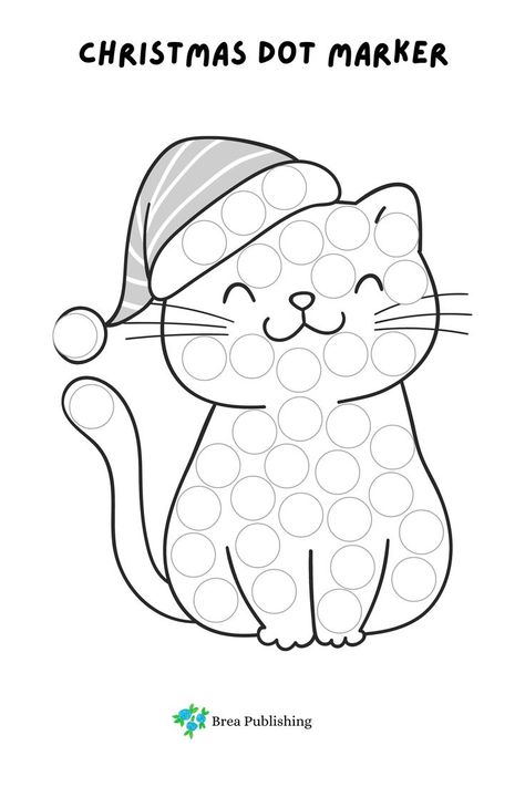 Christmas Cat Dot Marker | Christmas Dot Markers Activitiy Book | Available in the Dot Marker Christmas Activity Book on Amazon | Christmas Dot Marker | Christmas Dot Marker Pages | Christmas Dot Marker Sheets | Christmas Dot Marker Activities | Christmas Dot Marker Art | Christmas Crafts with Dot Markers | Dot Marker Christmas Craft | Christmas Crafts for Kids | Christmas Do a Dot Printable | Christmas Do a Dot | Christmas Do a Dot Pages | Things to do at Christmas | Todder Christmas Crafts Marker Art Christmas, Dot Marker Art, Dot Markers Art, Things To Do At Christmas, Coloring Book Christmas, Crafts For Kids Christmas, Activity Books For Toddlers, Dot Marker Activities, Marker Coloring