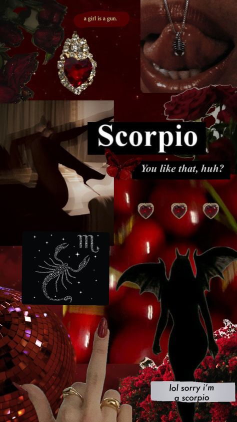 #scorpioaesthetic #scorpio #red #astrology #vibes #baddie #wallpaper #fyp #collageart Baddie Wallpaper, Scorpio Art, Astrology Scorpio, Scorpio Girl, Scorpio Birthday, Scorpio Love, Android Wallpaper Art, Iphone Wallpaper Landscape, Zodiac Signs Scorpio