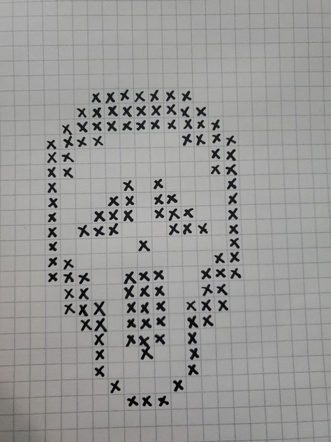 Pixel Drawing Tutorial, Cross Stitch Patterns Easy Pixel Art, Aesthetic Pixel Art Easy, Pixel Art Spooky, Things To Draw On Graph Paper, Small Pixel Art Grid, Grid Paper Drawings, Pixel Art Aesthetic Easy, Easy Pixel Art Ideas