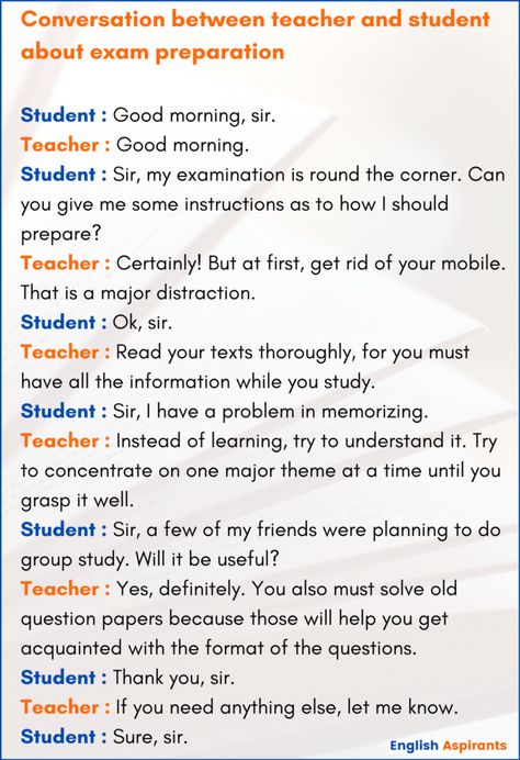 English Conversation Learning Student, Teacher And Student Conversation, Dialogue Conversation Example, Conversation For Students, Dialogue Writing Examples, Conversation Between Teacher And Student, English Drama Script For Students, Conversation In Classroom, English Conversation Learning Worksheets