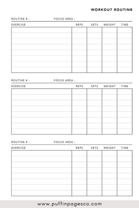 Printable Fitness Tracker, Workout Log Printable, Planning Sport, Gym Tracker, Workout Plan Template, Workout Sheets, Gym Planner, Fitness Tracker Printable, Workout Template