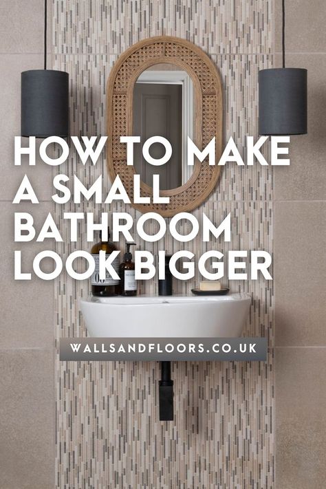 It tends to be the smallest room in the house, and for a lot of us the bathroom can sometimes become a bit of an issue. A small bathroom can often lead to a space that feels cluttered and over crowded, with too many obstacles to make it a functional space. Luckily for you, we’re here to provide the answers and tell you how to make your small bathroom look and feel bigger... #bathroomideas #interior2024 #interiorideas #cosybathroom #cozyhomeaesthetic #interiorhacks Small Bathroom Look Bigger, Cosy Bathroom, Kitchens White, I House, White Bathrooms, Small Bathroom Interior, Wood Effect Tiles, Tile Trends, Small Kitchens