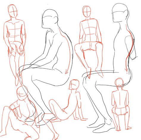 http://kelpls.tumblr.com/post/60370475359/someone-asked-about-sitting-poses-so-i-drew-a Drawing Of People, Lucian Freud, Drawing Help, Sitting Poses, 캐릭터 드로잉, Art Help, Drawing Refs, Anatomy Drawing, Body Drawing