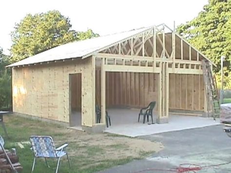 Plan Garage, Building A Garage, Garage Remodel, House Foundation, Garage Shed, Garage Ideas, Garage Plans, Building A Shed, Garage Design