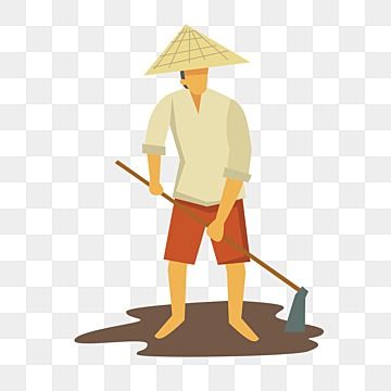 Farm Hat, J Words, People Cutout, Images Cartoon, A Farmer, Wearing A Hat, Free Vector Graphics, Bending, Clipart Images