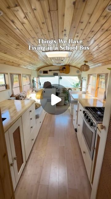 Camper Van Depot on Instagram: "Full Tour of Our School Bus Home- while driving!

@indigosomewhere 

We made sure to include the features that are most asked about: a glimpse at our bathroom, and our refrigerator!

It’s a hot topic in the van/ tiny home community of whether or not it’s worth putting a shower in…. And we think 100000% yes. Same to loads of fridge storage. The more supplies you can have on board, the longer you can stay parked out in the middle of nowhere 🙌

#buslife #vanlife #vanhome #schoolbushome #skoolie #tinyhome #homeonwheels #rv" Tiny Home Community, School Bus Tiny House, Truck House, School Bus Camper, School Bus House, Converted School Bus, School Bus Conversion, Bus House, Tiny House Community