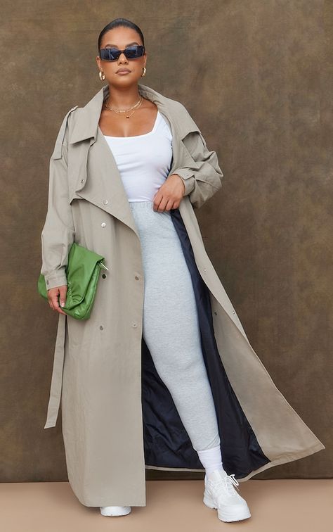 Green trench coat