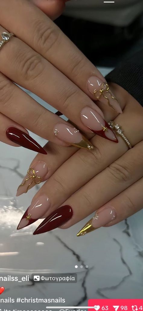 Wine Nails, Cherry Nails, Glamour Nails, Girly Acrylic Nails, Spring Nail Designs, Bling Acrylic Nails, Art Making, Classy Nails, Spring Nail