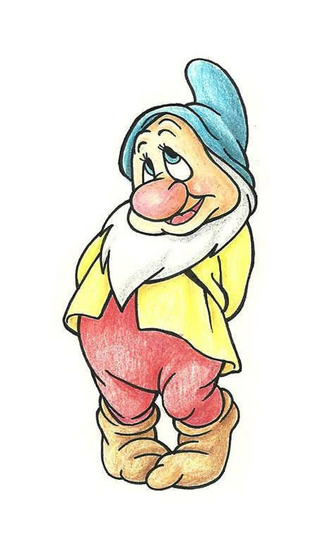 How to Draw Bashful dwarf from Disney's Snow White: 7 Steps Drawing Disney, Disney Character Drawings, Disney Drawing, Disney Drawings Sketches, Animation Disney, 7 Dwarfs, Drawing Hands, Character Drawings, Disney Art Drawings