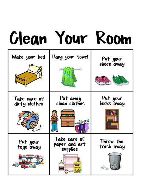 Make it easy for your pre-reader to clean her room with this free printable Uppfostra Barn, Chore Ideas, Kids Routine Chart, Kids Chores, Clean Your Room, Education Positive, Kids Schedule, Kids Cleaning, Chore Chart Kids