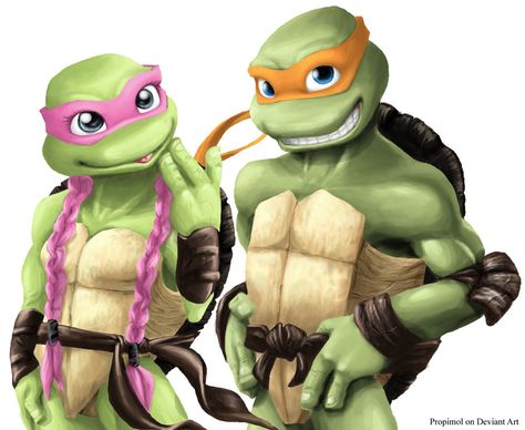 TMNT Michelangelo and Amoly by propimol.deviantart.com on @deviantART