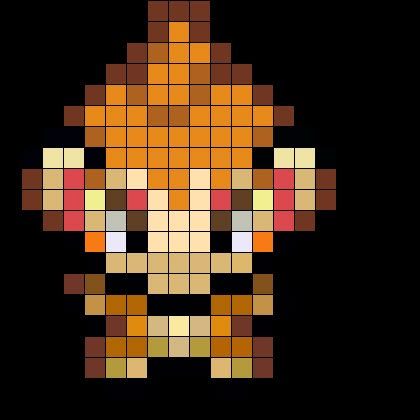 Chimchar Overworld Sprite bead pattern Bead Pokemon, Hama Beads Pokemon, Pokémon Perler, Art Pokémon, Pokemon Bead, Pokemon Perler, Easy Perler Bead Patterns, Pixel Art Pokemon, Pokemon Perler Beads