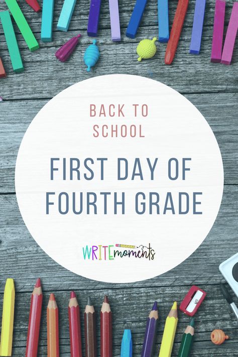 First Day Of Fourth Grade, 4th Grade Classroom Setup, 4th Grade Activities, Fourth Grade Writing, First Week Activities, First Day Activities, First Week Of School Ideas, Week Schedule, School First Day