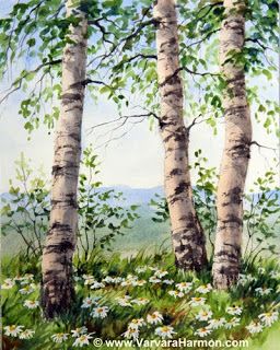 Varvara Harmon   My New Paintings Blog 자작나무 그림, Beginners Canvas Painting, Birch Tree Art, Birch Tree Painting, Multimedia Artist, Acrylic Painting Tutorials, Canvas Painting Ideas, 수채화 그림, Acrylic Painting Techniques