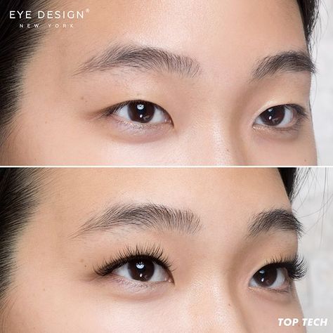 Lash Extensions Styles Natural Asian, Natural Eyelash Extensions Asian Eyes, Eyelash Extensions On Monolids, Lash Extensions For Monolids, Lash Extension Monolid, Eyelash Extension For Asian Eyes, Monolid Eye Lash Extensions, Eyelash Extensions Monolid Eyes, Lash Extensions On Monolids