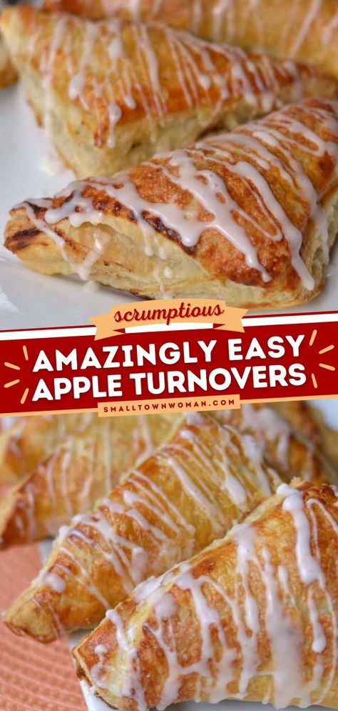 Apple Turnovers With Puff Pastry, Easy Apple Turnovers, Pastry Recipes Dessert, Apple Turnover Recipe, Puff Pastry Recipes Dessert, Apple Turnover, Apple Pastry, Pastries Recipes Dessert, Turnover Recipes