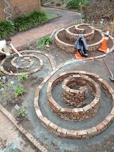 Spiral Garden, Brick Garden, Have Inspiration, Garden Yard Ideas, Yard And Garden, Veggie Garden, Garden Cottage, Garden Stuff, Garden Crafts