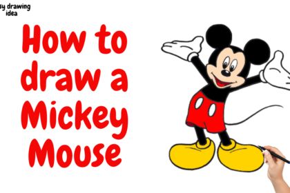 Mickey Mouse - Hand Of Art Draw Mickey Mouse, Draw A Hexagon, Mouse Drawings, Character Web, Spongebob Drawings, Mickey Mouse Images, Cute Mickey Mouse, Skin Drawing, Mouse Drawing