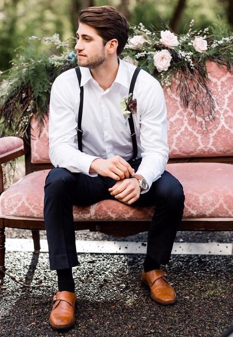 The Modern Guide to Men's Wedding Attire in 2018 | Casual: Crisp Cotton For the Win Dressy Casual Wedding, Casual Groom Attire, Casual Grooms, Casual Wedding Attire, Men's Wedding Outfit, Mens Wedding Attire, Groom Wedding Attire, Blue Wedding Inspiration, Dress Code Wedding