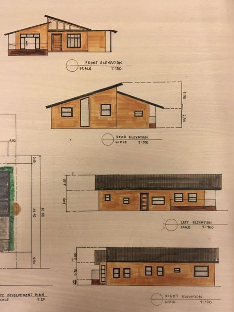 Elevation Drawing Architecture, Elevation Architecture Drawing, Elevation Render, Home Front Elevation, Site Development Plan, Elevation Architecture, Two Story House Design, Architecture Blueprints, Professional Interior Design