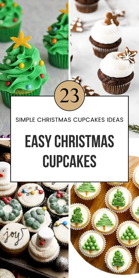 Bake cute and easy Christmas cupcakes that everyone will love! From themed ideas like Nightmare Before Christmas to simple pink and winter decorations, these recipes are perfect for kids. Save this pin for more holiday baking inspiration! Cupcake Christmas Tree Decorations, Pretty Christmas Cupcakes, Easy Christmas Cupcakes For Kids, Easy Christmas Cupcake Decorating Ideas, Easy Christmas Cupcakes Decoration, Christmas Mini Cupcakes, Nightmare Before Christmas Cupcakes, Christmas Cupcakes Ideas, Christmas Themed Cupcakes