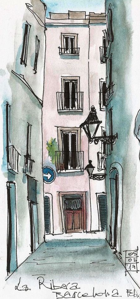 Watercolor Architecture, Architecture Drawing Art, 수채화 그림, Pen And Watercolor, Urban Sketching, Watercolor Sketch, Architecture Sketch, Painting Art Projects, الرسومات اللطيفة