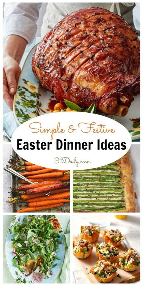 Easter Dinner Meals Ideas, Traditional Easter Side Dishes, What To Cook For Easter Dinner, Ostara Dinner Ideas, Easter Dishes Recipes Dinners, Vegetables For Easter Dinner, Savory Easter Food, Simple Easter Lunch Ideas, Easter Party Food Dinner