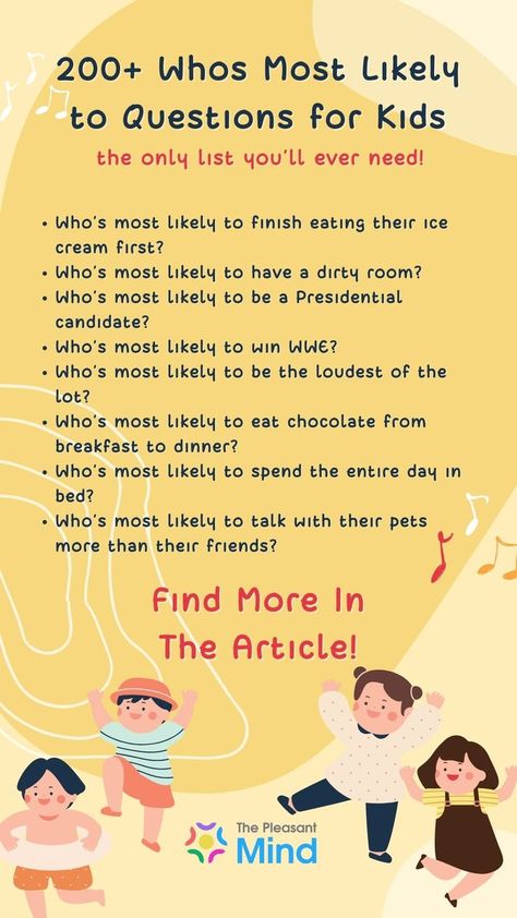 So, you’re here looking for some whos most likely to questions for kids, because then we have all the fun questions about whether you want to entertain your kids’ friends at their birthday party or let them steal the show! Visit our site to know more. Paranoia Game Questions, Paranoia Game, Whos Most Likely To Questions, Paranoia Questions, Who's Most Likely To Questions, Most Likely To Questions, Cute Hacks, Sankranti Images, Happy Makar Sankranti Images