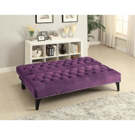 Purple Room Decor, Upholstered Sofa Bed, Futon Bunk Bed, Velvet Sofa Bed, Purple Sofa, Sofa Inspiration, Purple Rooms, Upholstered Daybed, Nursery Furniture Sets