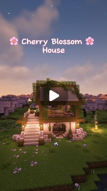 Audiauna on Instagram: "I made a simple Cherry Blossom House 🌸✨#minecraft #minecraftbuilds #minecrafttutorial" Minecraft Houses Circle, Cute House To Build In Minecraft, Cute Minecraft House Layout, Minecfrat Houses Easy, Mincraft Idea Houses Cherry Blossom Easy, Easy To Build Minecraft Houses, Good Minecraft Houses, Minecraft Pale Garden House, Cute Cherry Wood Minecraft House