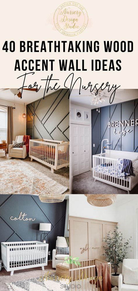 Ahead, we are rounding up 40 breathtakingly beautiful nursery wood accent wall ideas- to create a stunning backdrop in the baby's room. Wood Wall Nursery, Wood Accent Wall Ideas, Boy Room Accent Wall, Shiplap Nursery, Wainscoting Nursery, Wooden Accent Wall, Nursery Accents, Nursery Accent Wall, Wood Wall Design