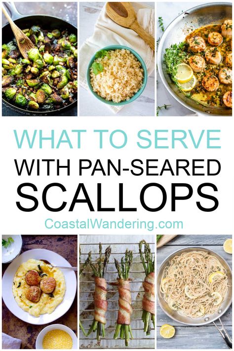 Scallop Sides Dishes, Scallops And Pasta Healthy, What To Pair With Scallops, What To Make With Scallops, Keto Scallops Recipes, Scallop Dishes Dinners, Scallops Dinner Ideas Healthy, What Goes With Scallops, Meals With Scallops