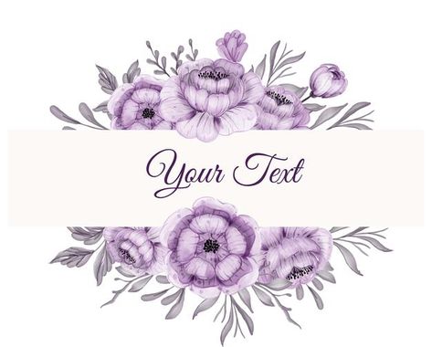 Purple Save The Date Background, Purple Flower Frame, Purple Save The Date, Purple Flower Wreath, Purple Save The Dates, Purple Flower Background, Frame Invitation, Wedding Card Frames, Floral Cards Design