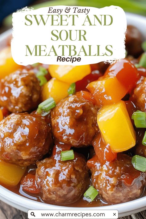 Sweet and Sour Pineapple Meatballs are a delightful combination of savory meatballs coated in a tangy and sweet pineapple sauce. This dish is perfect for parties, family dinners, or any occasion where you want to serve something flavorful and satisfying. The juicy pineapple chunks and the flavorful sauce make these meatballs irresistible. Meatball Pineapple Crockpot, Meatball With Pineapple Recipes, Pineapple And Meatballs, Freezer Sweet And Sour Meatballs, Sweet Snd Sour Meatball, Thai Coconut Meatballs, Pineapple Sauce For Meatballs, Hawaiian Meatballs Crockpot Easy, Best Sweet And Sour Meatballs