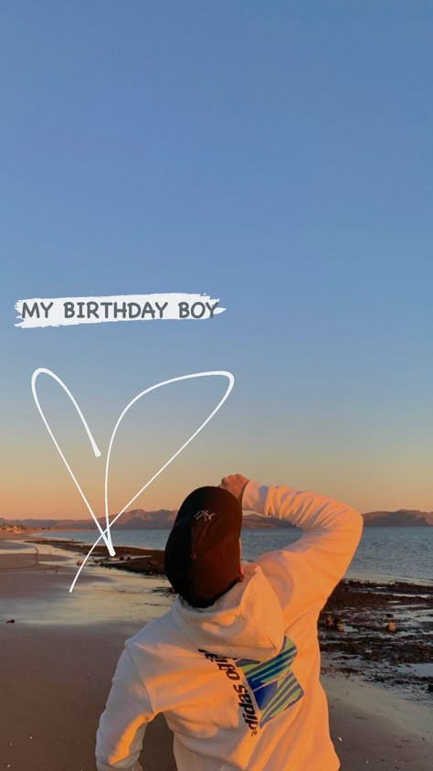 Hbd For Boyfriend, Birthday Story Of Boyfriend, Boyfriend’s Birthday Instagram Story, Captions To Post Your Boyfriend On His Birthday, Boyfriend's Birthday Story, Hbd Insta Story, Happy Birthday Instagram Story Fiance, Happy Birthday Love Story Instagram, Boyfriend Birthday Ideas Post