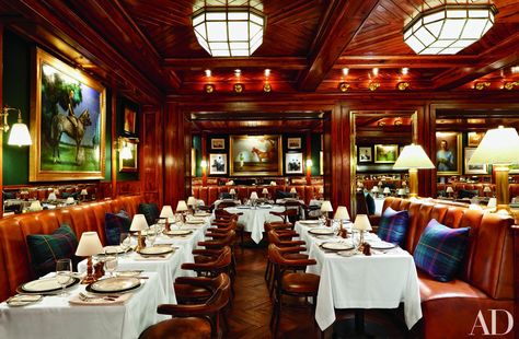 These stunning spaces from the West Village to Harlem are a feast for the eyes Polo Bar, Manhattan Restaurants, Bar In Casa, Enchanted Home, City Restaurants, Restaurant New York, Restaurant Ideas, Nyc Restaurants, Ralph Lauren Style