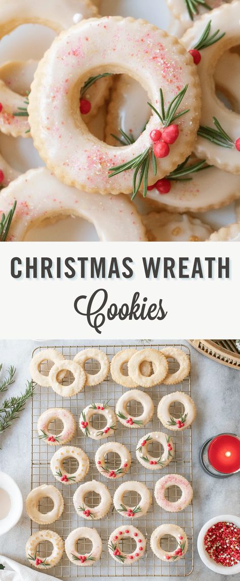 Festive Cookie Recipes, Sable Cookies, Christmas Wreath Cookies, Best Christmas Cookie Recipes, The Best Christmas Cookies, Gingersnap Cookies, Christmas Cookie Recipes Holiday, Christmas Diy Decorations, Gingerbread House Parties