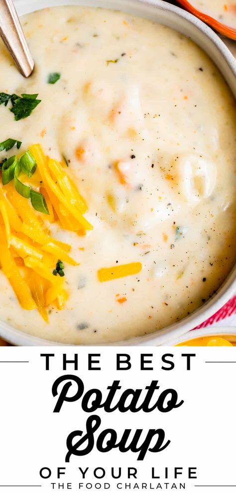 Cooking Cheap, The Best Potato Soup, Best Potato Soup, The Food Charlatan, Potato Soup Easy, Gooseberry Patch, Creamy Potato Soup, Homemade Soup Recipe, Dried Food