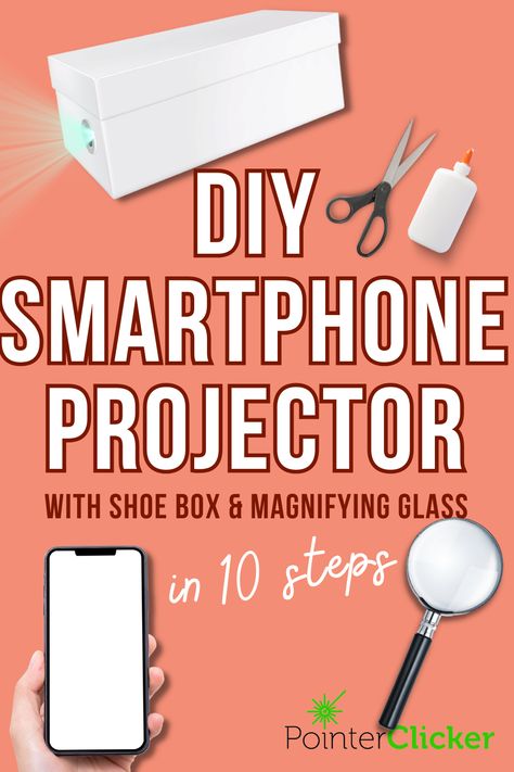 how to make homemade smartphone projector DIY How To Make Your Own Projector, Diy Phone Projector How To Make, How To Make A Projector With Your Phone, How To Make A Diy Projector, Diy Projector For Tracing, How To Make A Projector, Diy Projector Screen Indoor, Diy Projector For Iphone, Home Made Projector