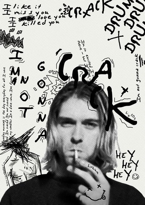 Digital Art Music, Nirvana Poster, Poster Grafico, Punk Poster, Punk Design, Punk Art, Tableau Art, Rock Posters, Band Posters