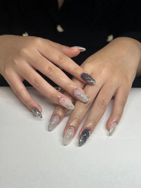 Jelly White Nails, Enhypen Nails, Tokyo Nails, Enhypen Concert, Bleached Eyebrows, Asian Nails, Hello Nails, Gel Nails Diy, Grunge Nails