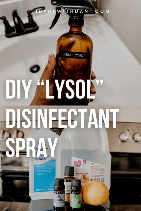 If you’re looking for a powerful Lysol alternative, here is a DIY disinfectant spray recipe that is tough on germs, but gentle for your home and family. Lysol Spray Diy, Diy Lysol Spray, House Cleaning Recipes, Diy House Cleaners, Natural Home Cleaners, Linen Spray Recipe, Diy Disinfectant, Household Cleaning Schedule, Air Freshener Diy