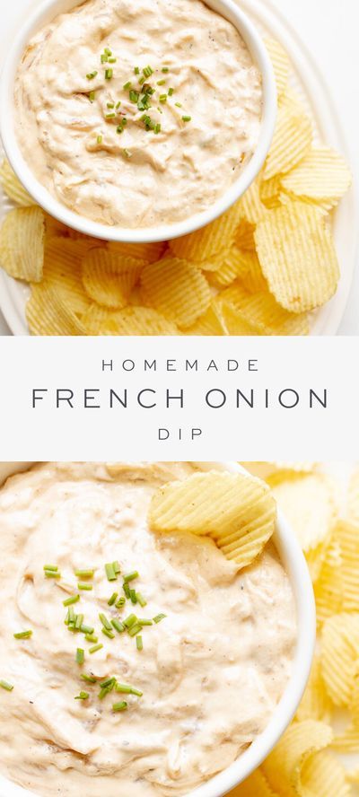 Homemade Onion Dip, French Onion Dip Recipe, Homemade French Onion Dip, Sunset Food, Onion Dip Recipe, French Onion Dip, Julie Blanner, Crowd Pleasing Appetizers, Creamy Dip