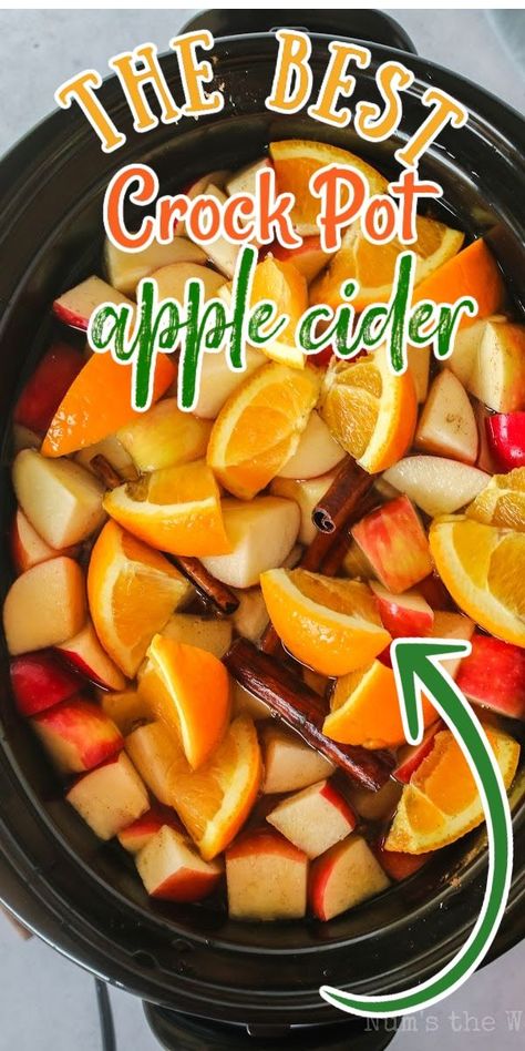 Crock Pot Apple Cider, Spiced Cider Recipe, Crockpot Apple Cider, Crockpot Drinks, Hot Apple Cider Recipe, Crockpot Apple, Recipes By Ingredients, Best Crockpot, Apple Cider Recipe